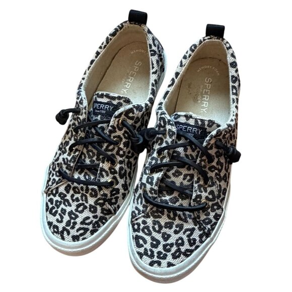 Sperry Shoes - Sperry Pier Wave LTT Womens Canvas Sneakers-Leopard Print-7-GUC